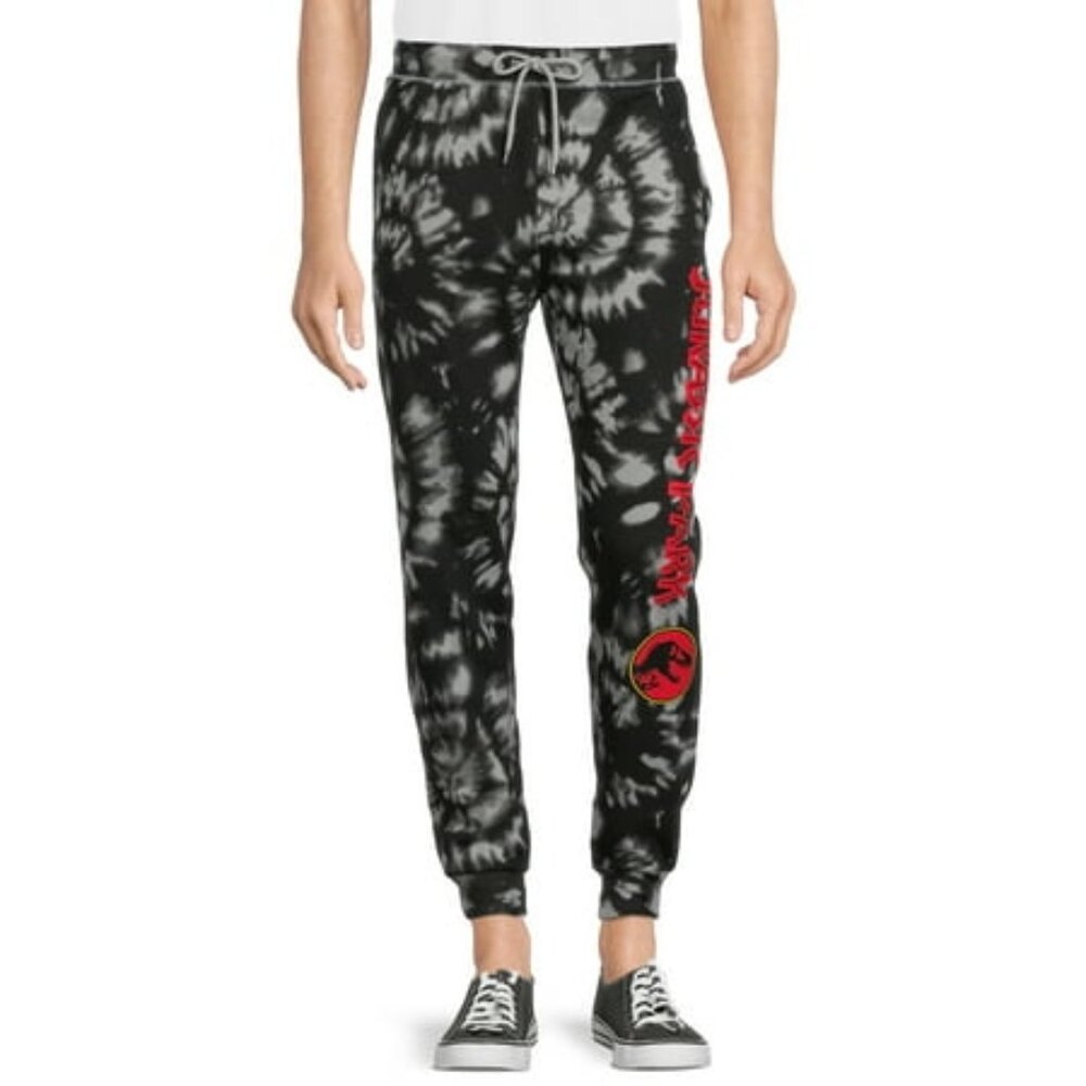 Jurassic Park Men's Washed Logo Word Graphic Jogger Pants Size: L